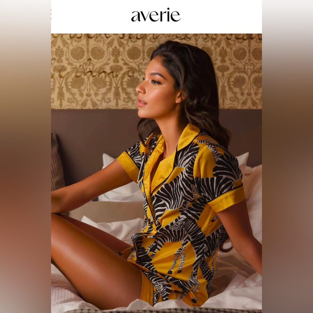 LIKE NEW ✨ Sexy Satin Short 2 Piece PJ Set, Safari, L